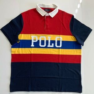 POLO RALPH LAUREN HI TECH RUGBY SHIRT L SPELL OUT